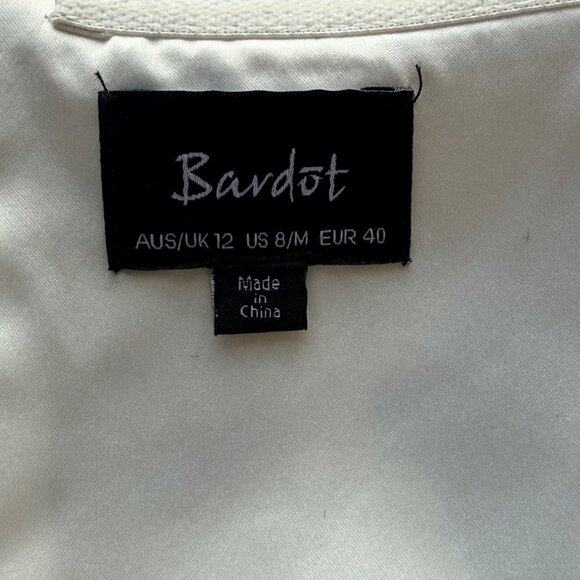 Bardot Floral Midi Dress Womens M Navy & Ivory Sleeveless Cocktail Australian Fa - Picture 3 of 12